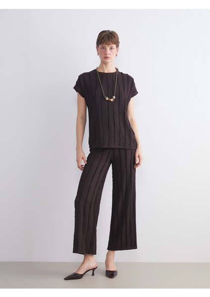 Yeni Sezon Bisiklet Yaka Dokulu Kadın Tişört modelleri