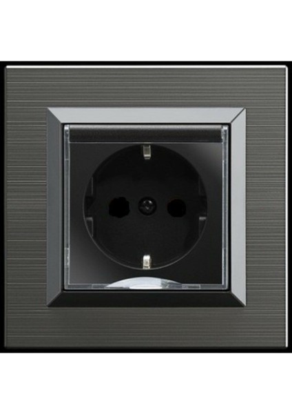 Quantum Manyetik Gri Kapaklı Topraklı Priz fiyatları