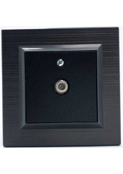 Quantum Antrasit Siyah F Tip Uydu Tv Prizi Mekanizma+Çerçeve fiyatları