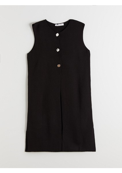 Yeni Sezon Bisiklet Yaka Kadın Triko Yelek