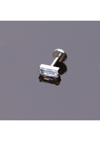Yüksek Kalite G23 Pırlanta Baget Taşlı Titanyum Dudak Helix Kıkırdak Tragus Piercingi