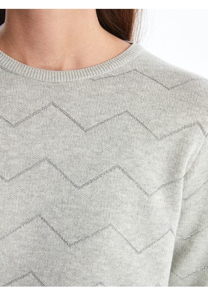 Yeni Sezon Bisiklet Yaka Desenli Kadın Triko Kazak indirimleri