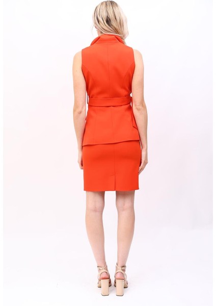 Erkek Yaka Yırtmaçlı Yelek-Turuncu fiyatları