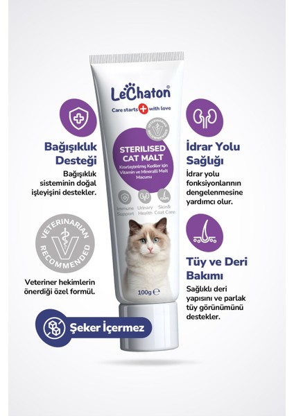 Kısırlaştırılmış Kedilere Özel Multivitaminli Malt Macun - Sterile Kısır Kedi Maltı 2x 100 gr fiyatları