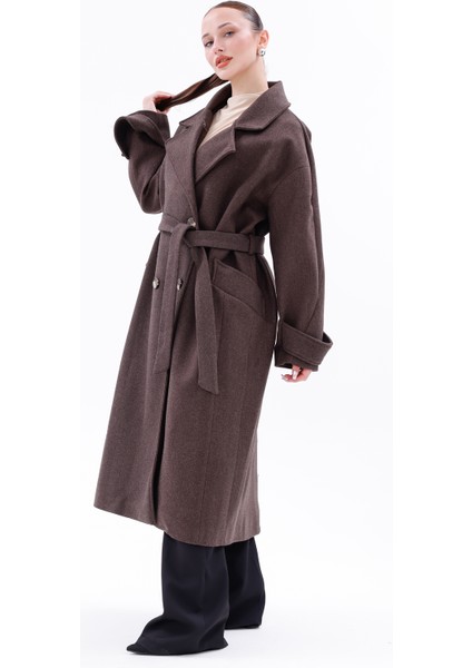 Standart Beden Kadın Kaşe Kaban