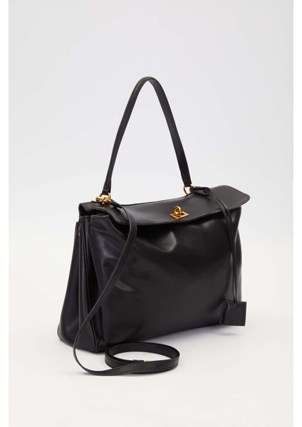 Siyah Gold Kilit Detaylı El Çantası fiyatları