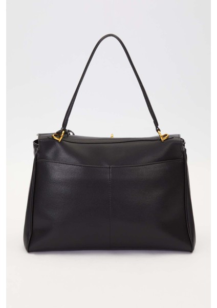 Siyah Gold Kilit Detaylı El Çantası fırsatları