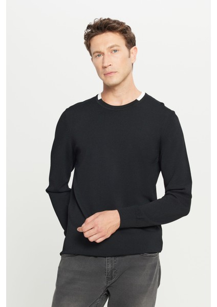 Standart Fit Normal Kesim Bisiklet Yaka Triko Kazak modelleri