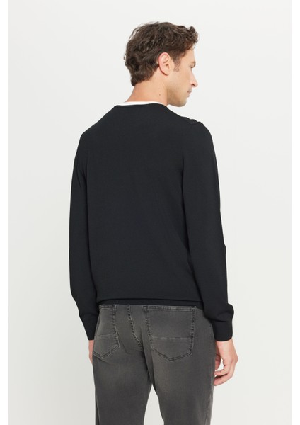 Standart Fit Normal Kesim Bisiklet Yaka Triko Kazak indirimleri