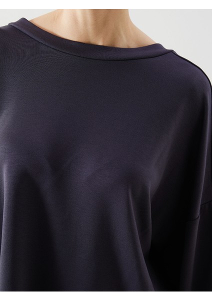 Yeni Sezon Bisiklet Yaka Kadın Sweatshirt modelleri
