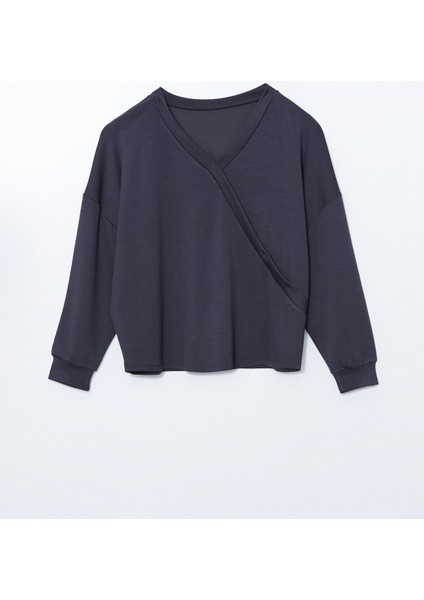 Yeni Sezon Bisiklet Yaka Kadın Sweatshirt indirimleri