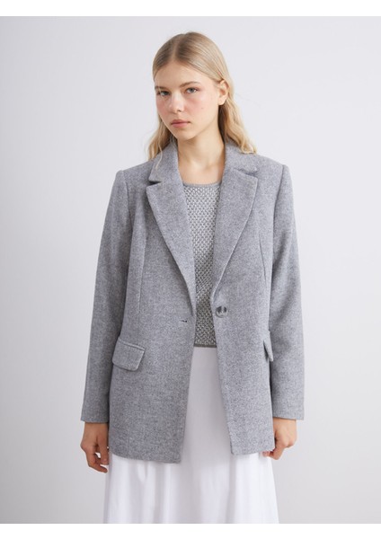 Yeni Sezon Kaşe Kadın Blazer Ceket