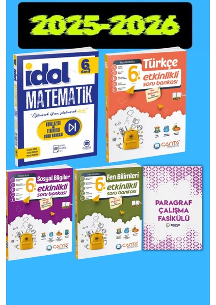 6. Sınıf Türkçe Matematik Fen Sosyal Etkinlikli Soru Bankası Seti