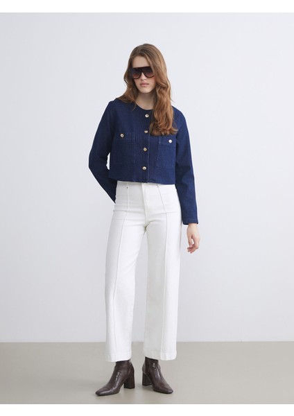 Yeni Sezon Bisiklet Yaka Kadın Jean Ceket fiyatları