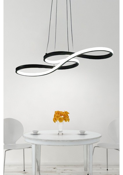 Şık Siyah Sarkıt LED Avize, Modern ve Zarif Aydınlatma Dekorasyonu fiyatları