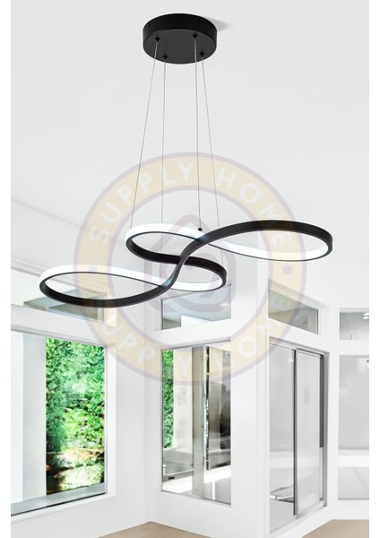 Şık Siyah Sarkıt LED Avize, Modern ve Zarif Aydınlatma Dekorasyonu modelleri