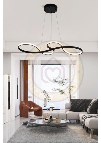 Şık Siyah Sarkıt LED Avize, Modern ve Zarif Aydınlatma Dekorasyonu fırsatları