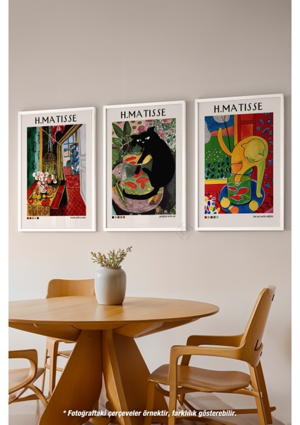 Matisse 3'lü Beyaz Çerçeveli Poster, Tablo Seti No:39 fırsatları