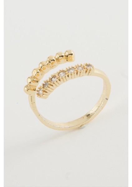 Zengezur Tek Sıra Taşlı Yüzük-Gümüş Rengi