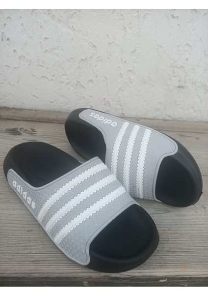 Zigzag Desen Gri Terlik