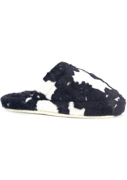 Kadın Desenli Peluş Yumuşak Hafif Ses Yapmayan Kaymaz Taban Çeyiz Bohça Kışlık Ev Terliği 1021-127-0004