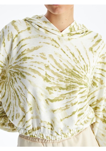 Yeni Sezon Batik Desenli Uzun Kollu Oversize Kadın Hoodie modelleri