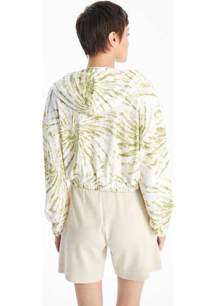 Yeni Sezon Batik Desenli Uzun Kollu Oversize Kadın Hoodie fırsatları
