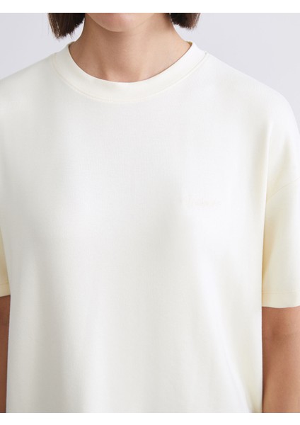 Yeni Sezon Bisiklet Yaka Oversize Kadın Tişört modelleri