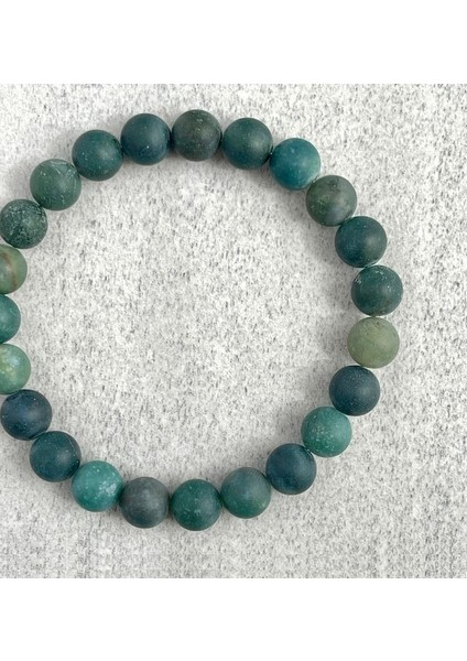 Yosunlu Mat Akik Doğal Taş Bileklik modelleri