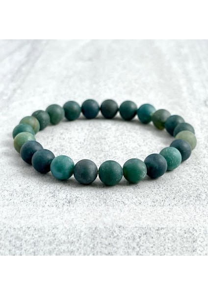 Yosunlu Mat Akik Doğal Taş Bileklik fırsatları