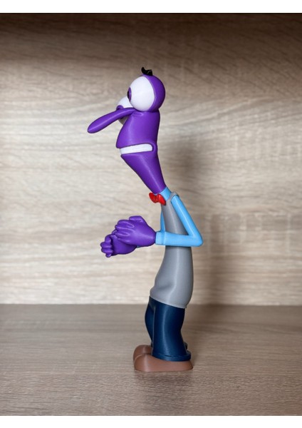 Ters Yüz Korku Mor Dekoratif Figür – 3D Baskı Koleksiyon Biblo | Renkli Masa Üstü Ev ve Ofis Dekoru fiyatları
