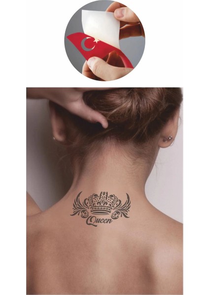 Kraliçe Tacı Tattoo Geçici Dövme Şablonları Kına Kalıpları fiyatları