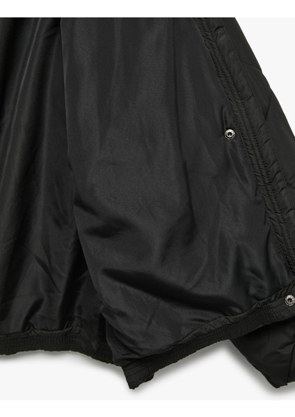 Suni Kürk Yakalı Uzun Kollu Fermuarlı Cepli Kapitone Ceket indirimleri