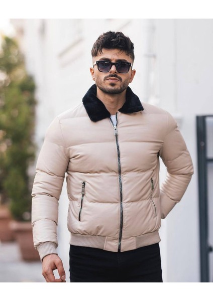 Kürk Yaka Suni Deri Crop Mont fiyatları