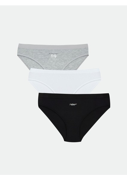 Yeni Sezon Baskılı Bikini Külot 3'lü