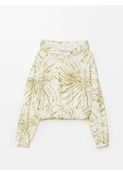 Yeni Sezon Batik Desenli Uzun Kollu Oversize Kadın Hoodie indirimleri