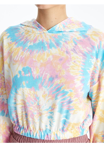 Yeni Sezon Batik Desenli Uzun Kollu Oversize Kadın Hoodie modelleri