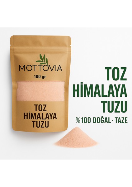 Öğütülmüş Toz Himalaya Tuzu 100 G – %100 Doğal – Katkısız Sofralık