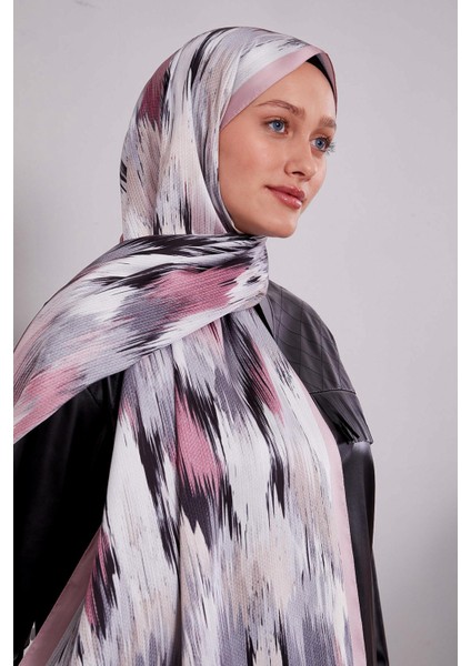 Pudra Alacalı Desen Twill Şal