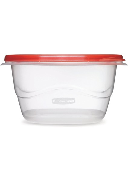 Takealongs Derin Kare Saklama Kabı 5.3 Cup (1,25 L) – 2’li Set, Bpa’sız, Mikrodalga ve Bulaşık Makinesi Uyumlu, Kırmızı Kapaklı