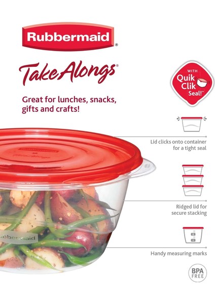 Takealongs Derin Kare Saklama Kabı 5.3 Cup (1,25 L) – 2’li Set, Bpa’sız, Mikrodalga ve Bulaşık Makinesi Uyumlu, Kırmızı Kapaklı fiyatları