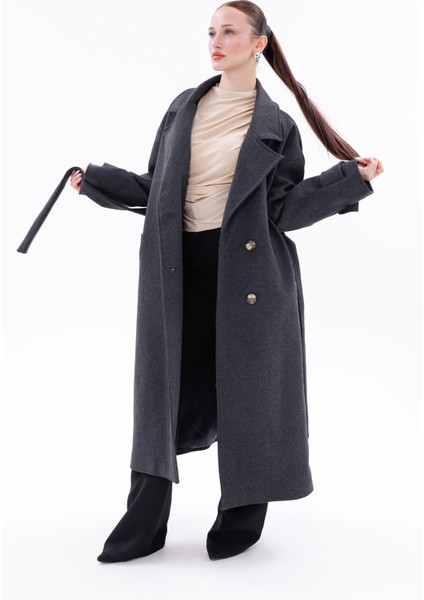 Standart Beden Kadın Kaşe Kaban