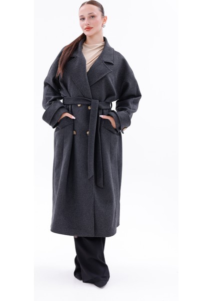 Standart Beden Kadın Kaşe Kaban