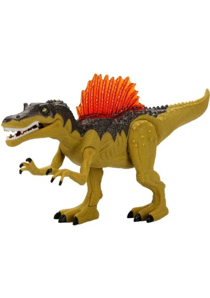 Sesli Işıklı Dinazor Figür 22 cm - 542620 - Kahverengi (Lisinya)