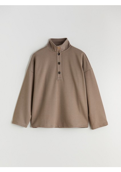 Yeni Sezon Dik Yaka Oversize Kadın Sweatshirt indirimleri