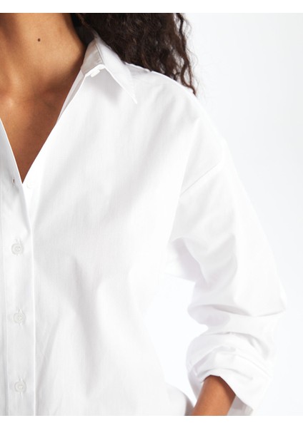 Yeni Sezon Oversize Poplin Kadın Gömlek modelleri
