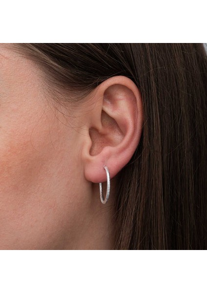 Gümüş Kalemli Halka Kadın Küpe modelleri