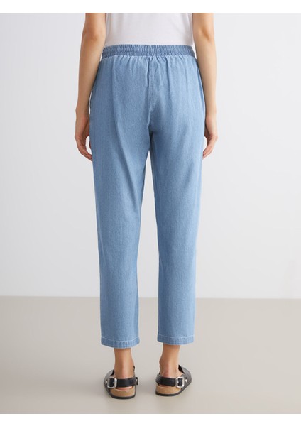 Yeni Sezon Beli Lastikli Carrot Fit Kadın Jean Pantolon indirimleri