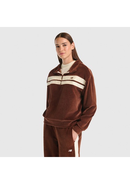 New Balance WNC3551 Kahverengi Kadın Sweatshirt