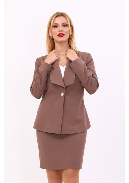 Amerikan Yaka Klasik Ceket-Kahve fiyatları